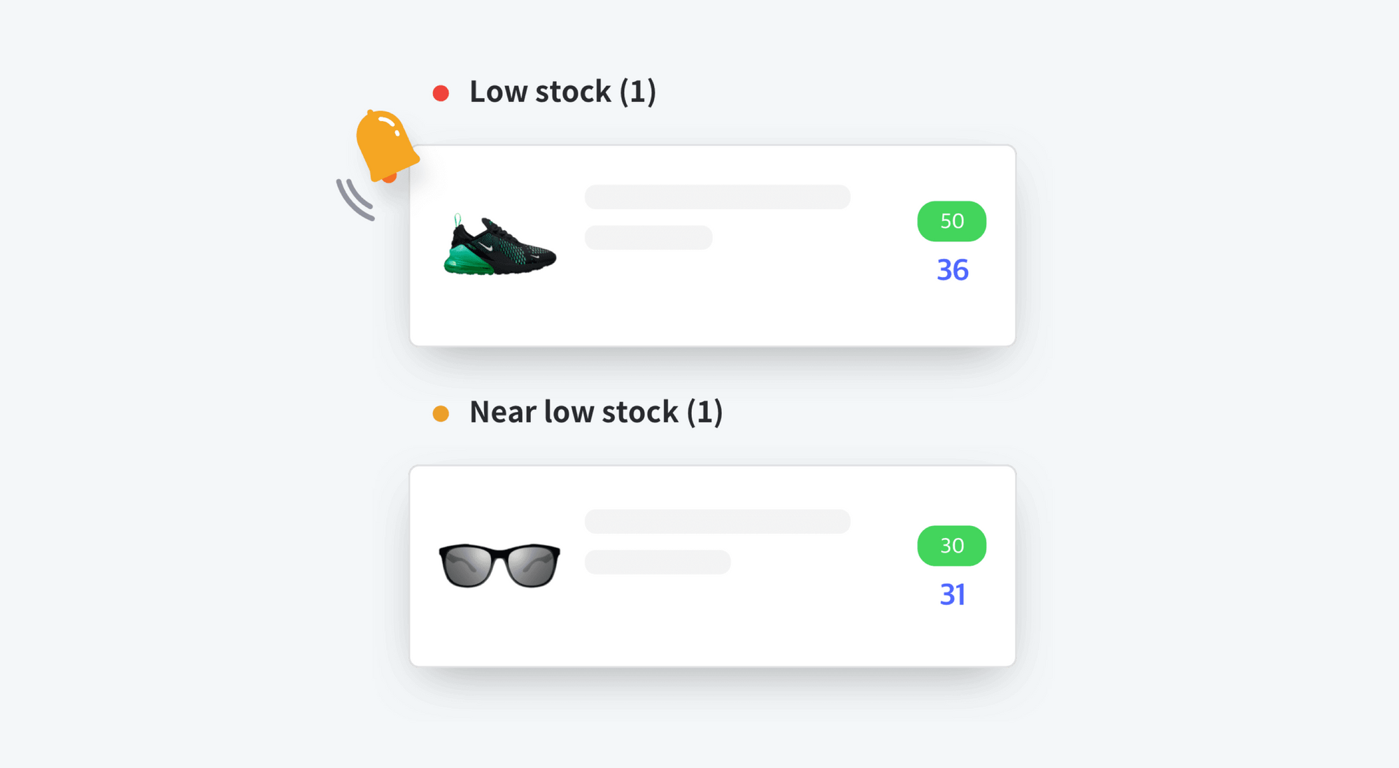 Image of Low Stock reminder notifications