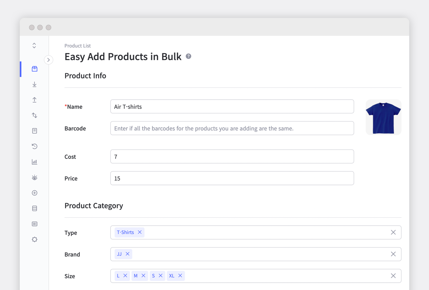 Easy Add Products in Bulk allows to add many different categories for each product