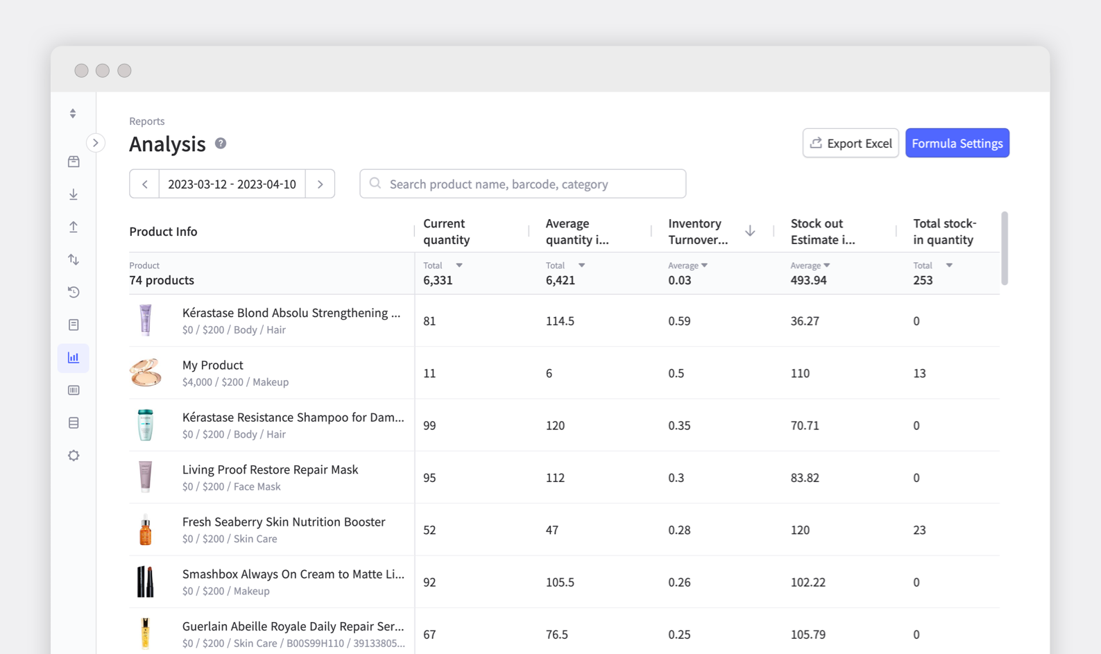 Make data-driven business decisions using analysis function of BoxHero