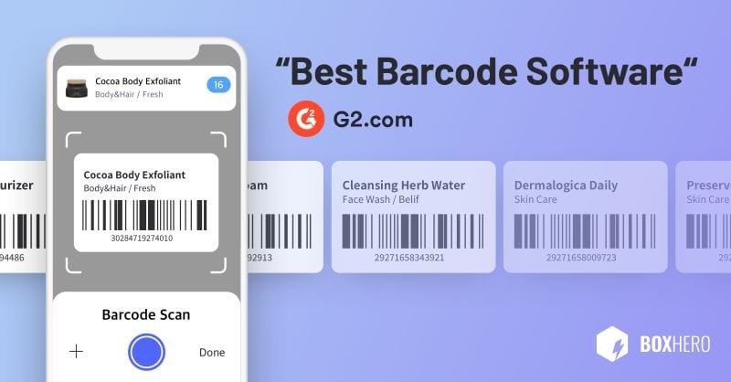 BoxHero lauded as best barcode software on G2