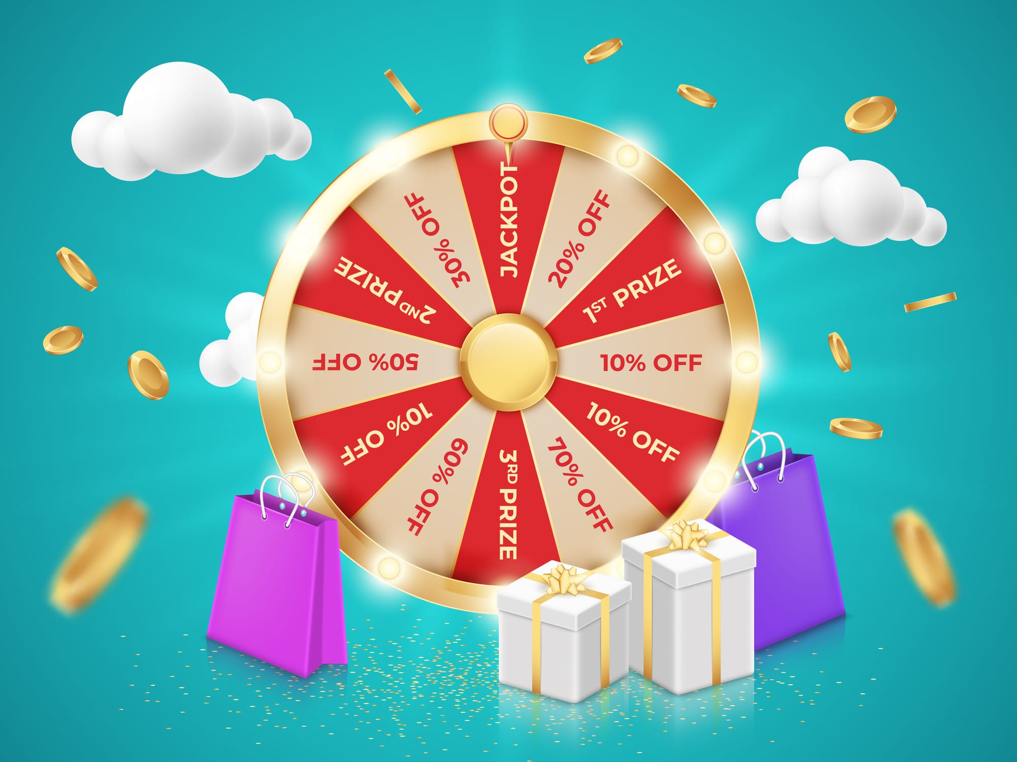 The “Spin the Wheel” promotion makes shopping more rewarding with instant prizes. 